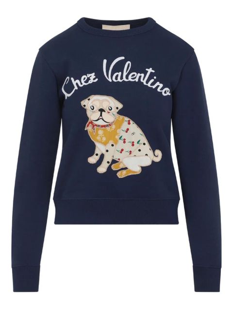 Valentino Garavani cotton sweater - Blue - zdjęcie produktu nr 1