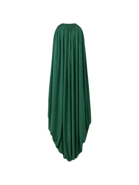 LOEWE draped crystal-bow asymmetric dress - Green - zdjęcie produktu nr 2