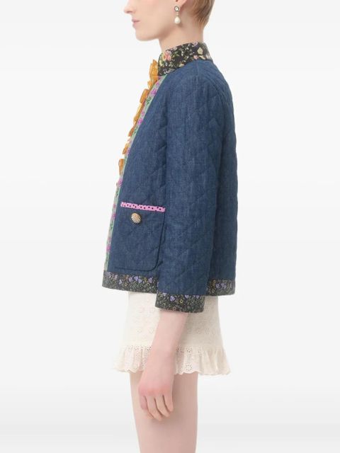 Valentino Garavani quilted floral cardigan - Blue - zdjęcie produktu nr 2