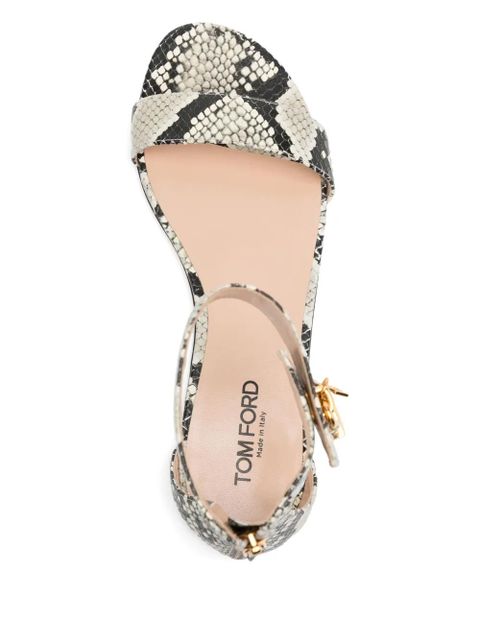 TOM FORD snakeskin-effect sandals - Black