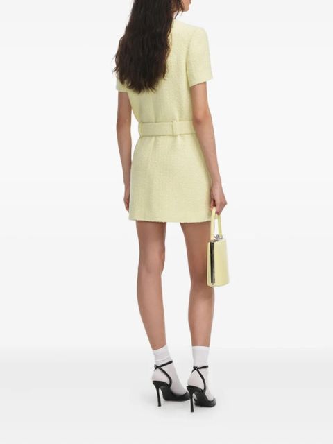 Self-Portrait bouclé dress - Yellow