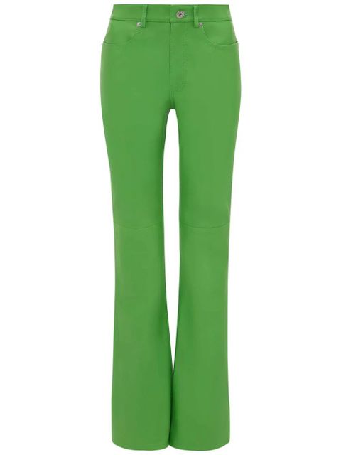 JW Anderson leather bootcut-leg trousers - Green - zdjęcie produktu nr 1