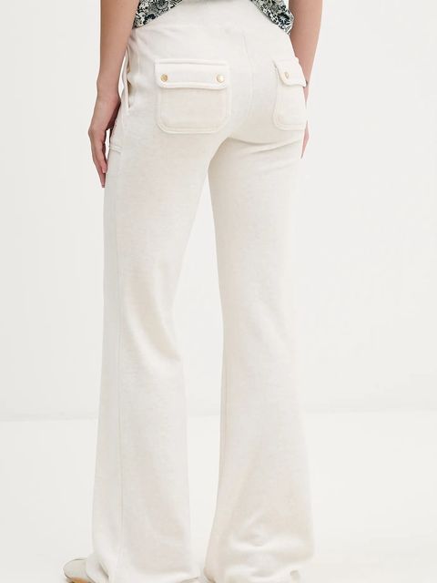 Juicy Couture spodnie dresowe damskie kolor beżowy melanżowe JCSEBJ001G.692 - zdjęcie produktu nr 2