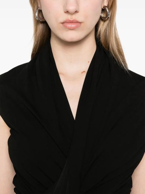 Balenciaga draped midi dress - Black