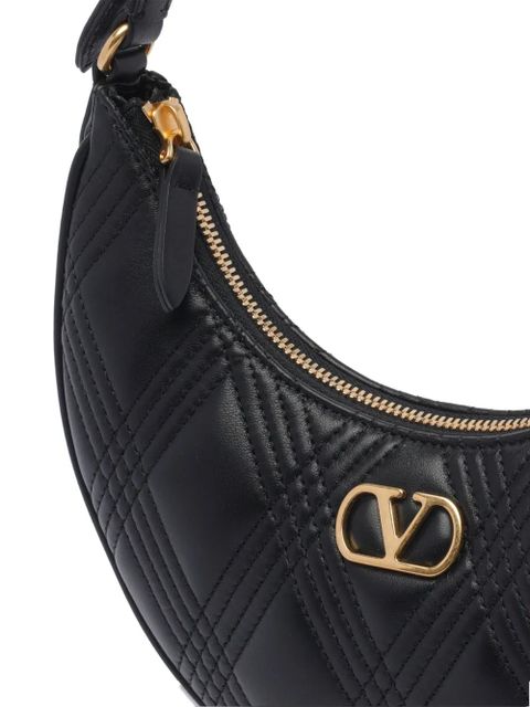 Valentino Garavani quilted leather shoulder bag - Black
