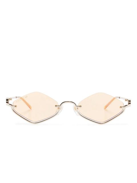 Gucci Eyewear geometric-frame sunglasses - Gold - zdjęcie produktu nr 1