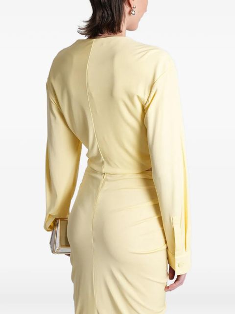 Christopher Esber twist-detail cropped top - Yellow