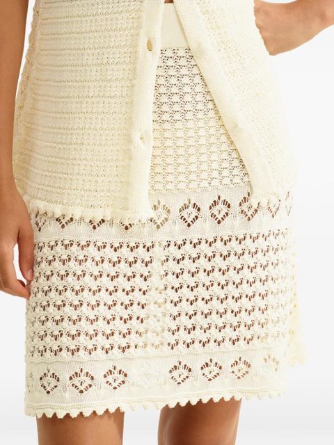 ERES Angela crocheted mini skirt - Neutrals