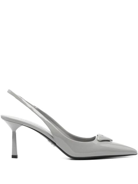 Prada 75mm slingback pointed-toe pumps - Grey - zdjęcie produktu nr 1