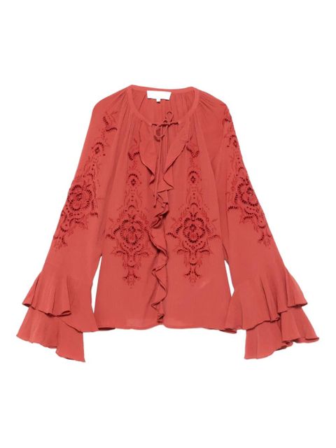 Ba&Sh embroidered ruffled blouse - zdjęcie produktu nr 1