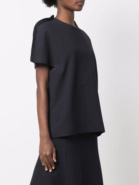 Jil Sander sculpted short-sleeve blouse - Blue - zdjęcie produktu nr 2