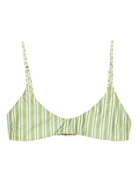 Faithfull the Brand Harper striped bikini top - Green - zdjęcie produktu nr 1