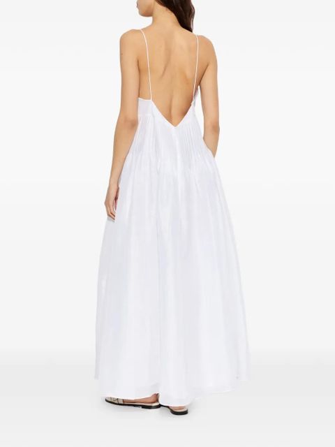 Tory Burch appliqué pleated dress - White