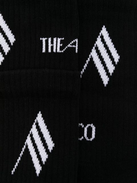 The Attico flag-pattern socks - Black - zdjęcie produktu nr 2