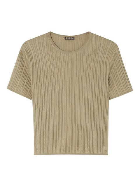 Loro Piana Rimella cable-knit top - Green - zdjęcie produktu nr 1