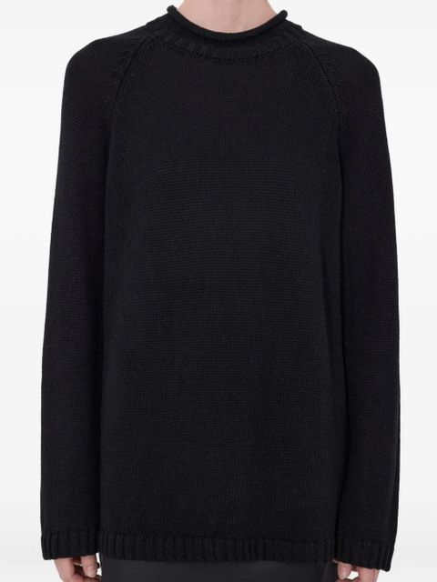 LouLou de Saison raglan-sleeve ribbed sweater - Black