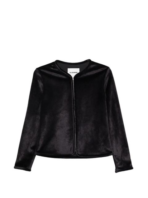 Jil Sander zip-up velvet jacket - Black - zdjęcie produktu nr 1
