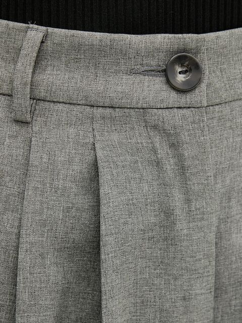 Sisley spodnie damskie kolor szary fason cygaretki high waist 4V99LF07S