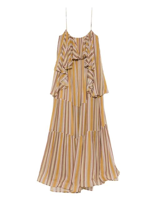 ZIMMERMANN Rebellion ruffled striped maxi dress - Yellow - zdjęcie produktu nr 1
