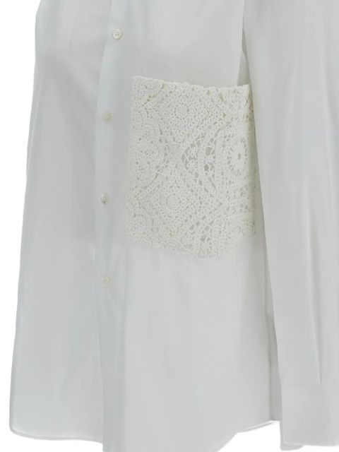 Comme Des Garçons lace patchwork shirt - White