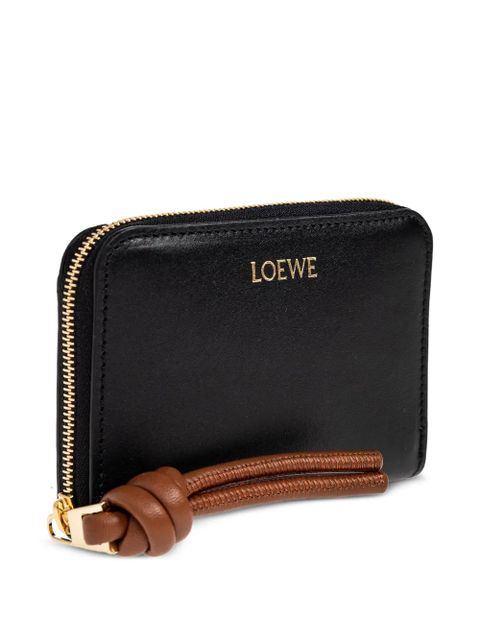 LOEWE zip leather wallet - Black