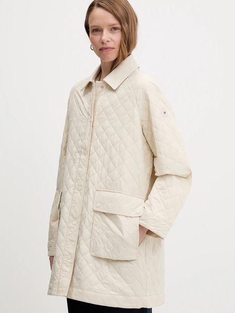 Tommy Hilfiger kurtka kolor beżowy przejściowa WW0WW46448 - zdjęcie produktu nr 1