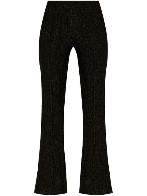 GANNI high-rise flared-leg trousers - Black - zdjęcie produktu nr 1