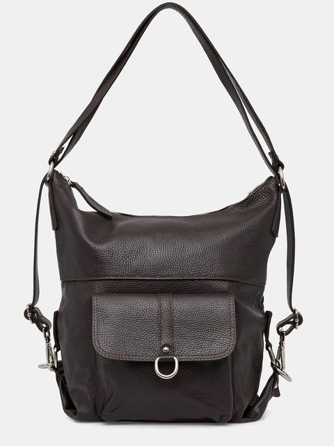 Answear.LAB plecak skórzany damski kolor brązowy duży gładki - zdjęcie produktu nr 1