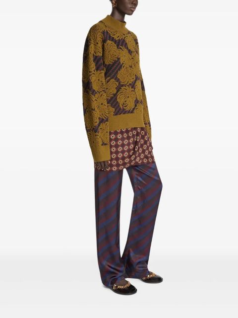 DRIES VAN NOTEN floral-jacquard sweater - Green - zdjęcie produktu nr 2