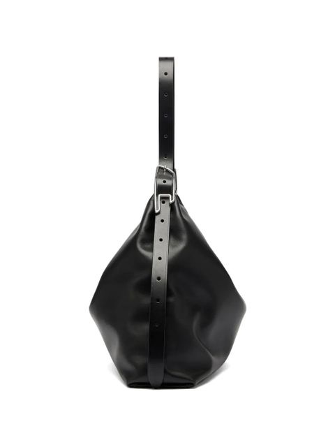 Diesel D-Line leather shoulder bag - Black