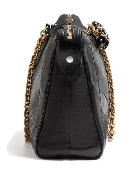 Valentino Garavani Panthea chevron-pattern shoulder bag - Black