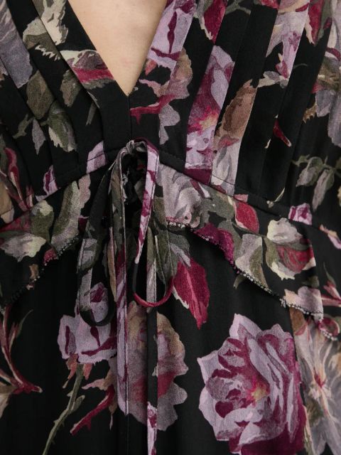 The Kooples sukienka kolor czarny maxi prosta FROB29079K