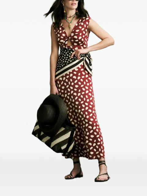 Johanna Ortiz Horizonte Místico midi dress - Red