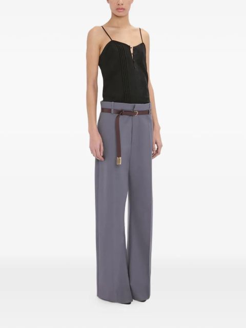 Victoria Beckham straight-leg folded trousers - Grey
