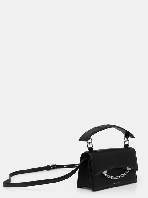 Karl Lagerfeld torebka skórzana kolor czarny A1W30446