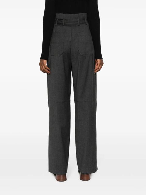 PINKO high-waist wide-leg trousers - Grey