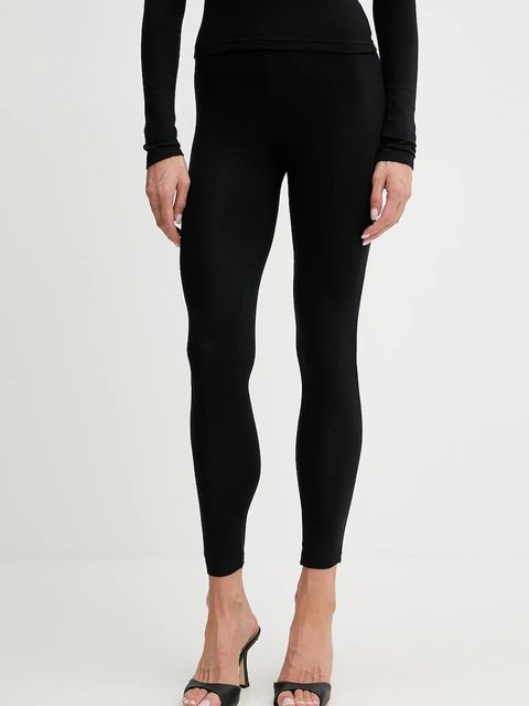 La Mania spodnie damskie kolor czarny gładkie TONIC.LEGGINSY