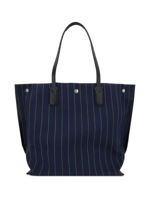 Longchamp logo-print shopper bag - Blue