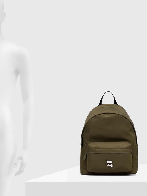 Karl Lagerfeld plecak kolor zielony mały gładki