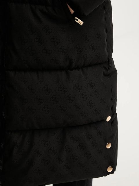 Guess kurtka 4G kolor czarny zimowa oversize V5BL08 WGLW2