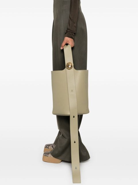LOEWE medium Pebble bucket bag - Green