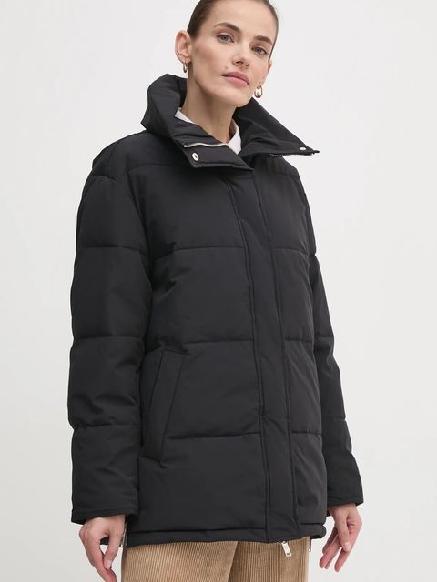 Dkny kurtka damska kolor czarny zimowa oversize D2G4A179