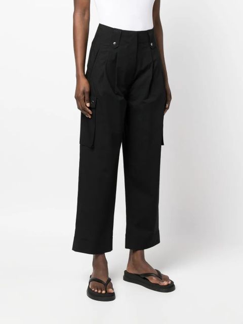 TWINSET cropped straight-leg trousers - Black