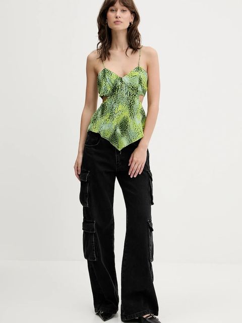 IRO top damska kolor zielony wzorzysta WM16SILLA