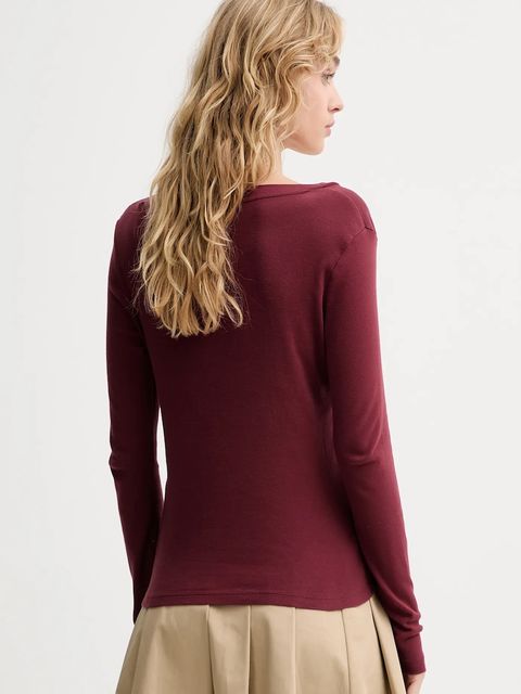 Levi's longsleeve bawełniany kolor bordowy A9330 - zdjęcie produktu nr 2