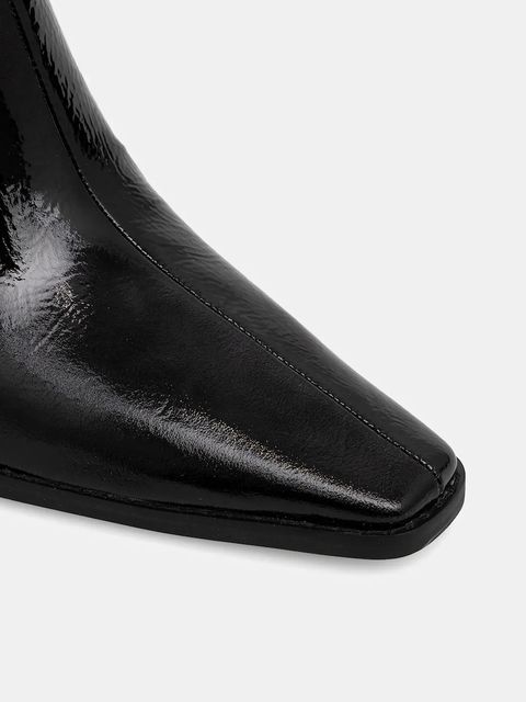 MICHAEL Michael Kors kozaki skórzane Darrah damskie kolor czarny na szpilce 40F5DRMB5A.001