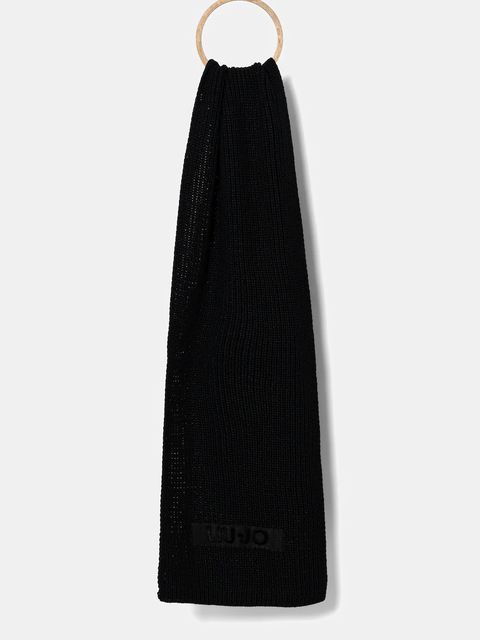 Liu Jo szalik damski kolor czarny gładki 2F5056.M0300 - zdjęcie produktu nr 1