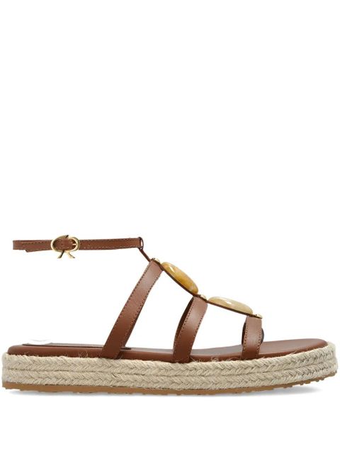 Gianvito Rossi 35mm stone-embellished espadrilles - Brown - zdjęcie produktu nr 1