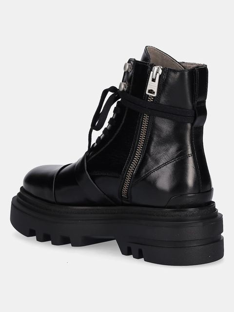AllSaints workery skórzane Astrid Boot damskie kolor czarny na platformie W029FC