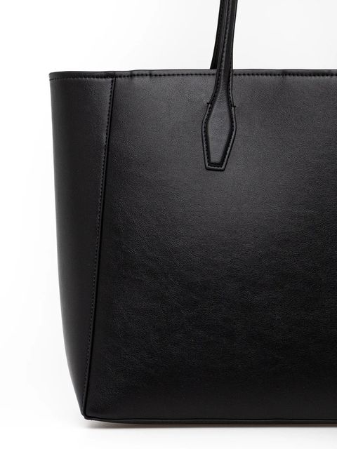 BOSS torebka skórzana kolor czarny 50547750